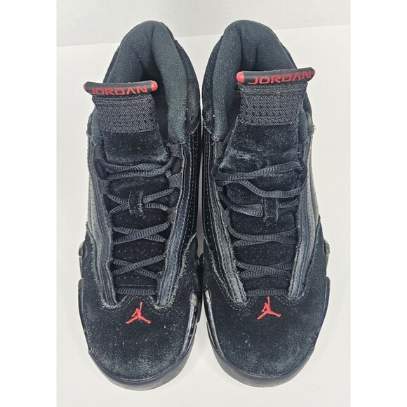 Nike Air Jordan 14 XIV Retro Last Shot 2018 Sz 6.5Y Sneakers Black Red - Picture 6 of 8
